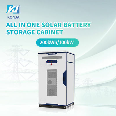 Un buon prezzo. KonJa All In One Solar Battery Storage Cabinet 200kWh 100kW Sistema di accumulo di batterie all'aperto in linea