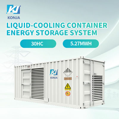 Un buon prezzo. KonJa liquido-raffreddamento 30HC 5.27MWh contenitore sistema di accumulo di energia ciclo profondo contenitore BESS in linea