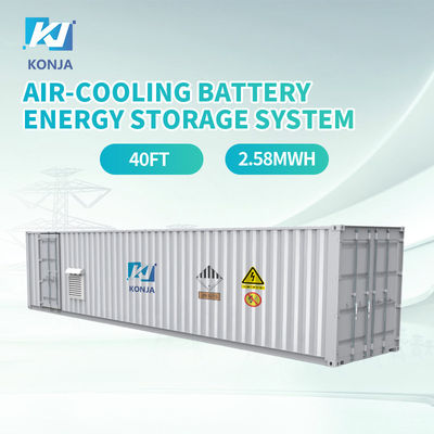 Un buon prezzo. KonJa Air Cooling ESS 40FT 2.58MWh 768Vdc Batteria a ciclo profondo Sistema di stoccaggio dell'energia 400Vac Batteria contenitore in linea