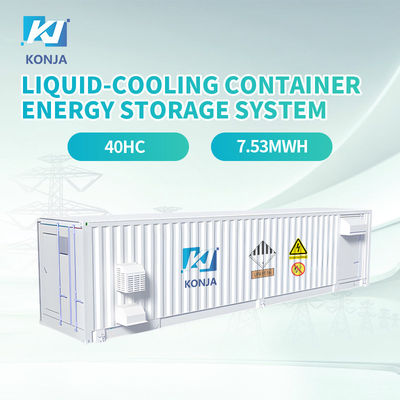 Un buon prezzo. KonJa Sistema di stoccaggio dell'energia per contenitori 40HC a raffreddamento liquido 7.53Mwh 1000V in linea