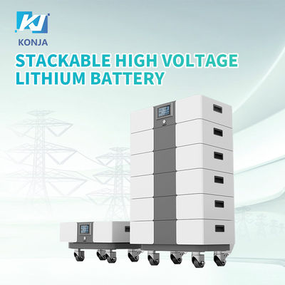 Un buon prezzo. KonJa 288V 100Ah Batterie solari impilabili 28.8kWh Batterie al litio ad alta tensione impilabili in linea
