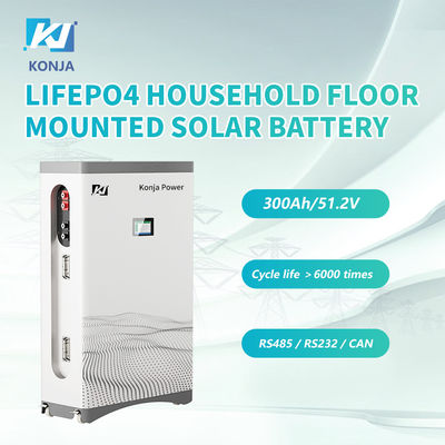 Un buon prezzo. KonJa Casalinga IP50 Grado A Batteria Cella Profondo Ciclo 51.2v 300Ah 15.36kWh Batteria solare a parete con schermo in linea
